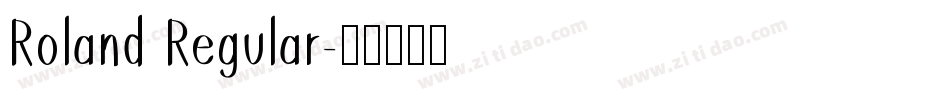 Roland Regular字体转换